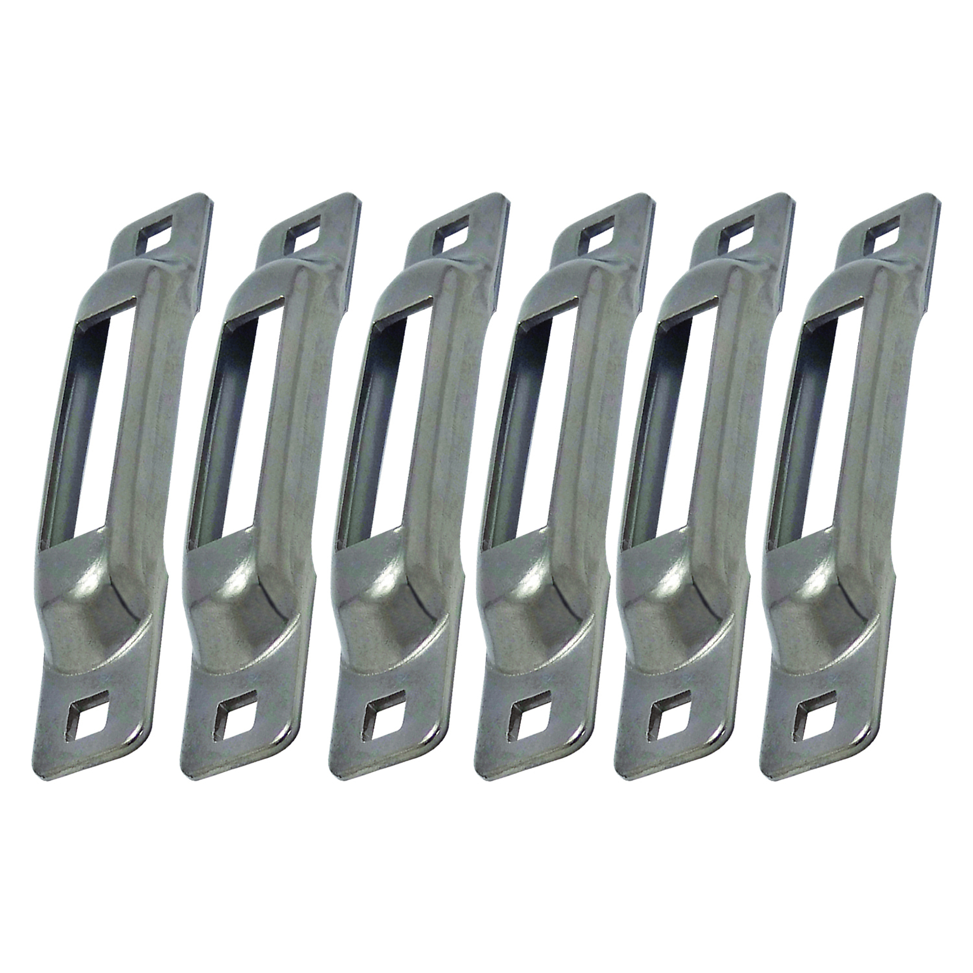 Snap-Loc E-Track Single Strap Anchors - 6 Pcs, 1000 lb Working Load, Stainless Steel, Model# SLSS6